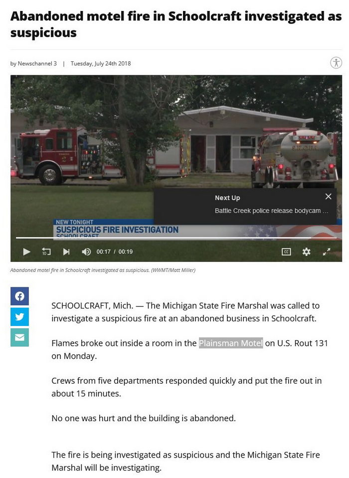 Plainsman Motel - 2018 Fire (newer photo)